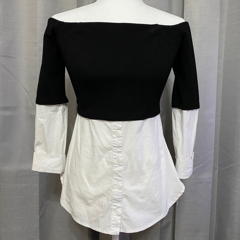 Do+Be black and white top
